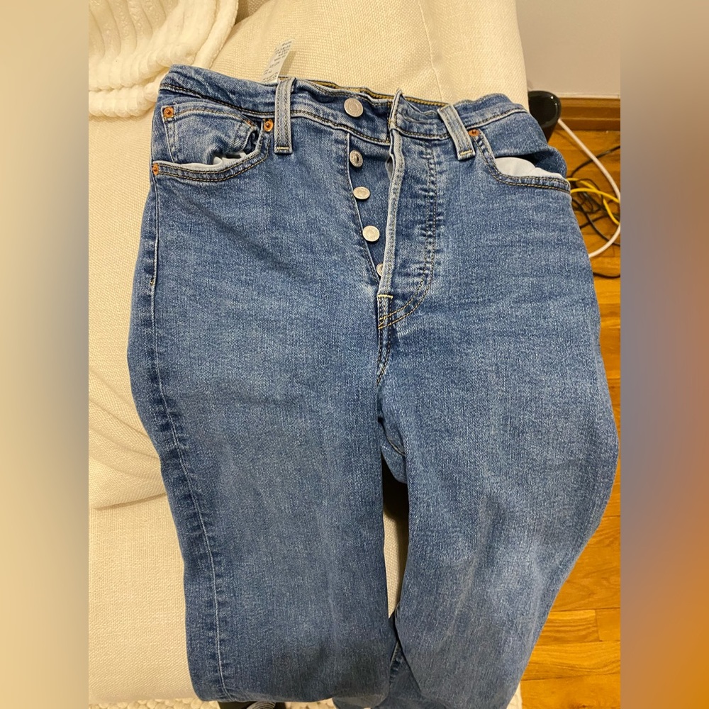 Levis ribcage straight ankle 27 indigo wash